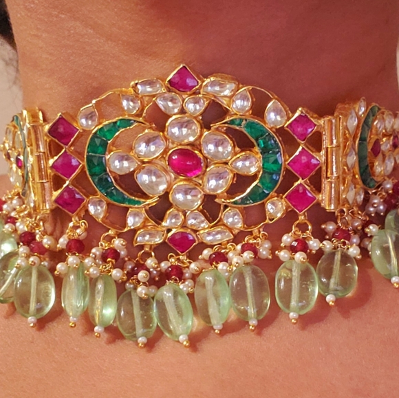 COPY - Kundan Necklace & Earring (Jumka) set (best price-no bargaining) - Picture 5 of 6